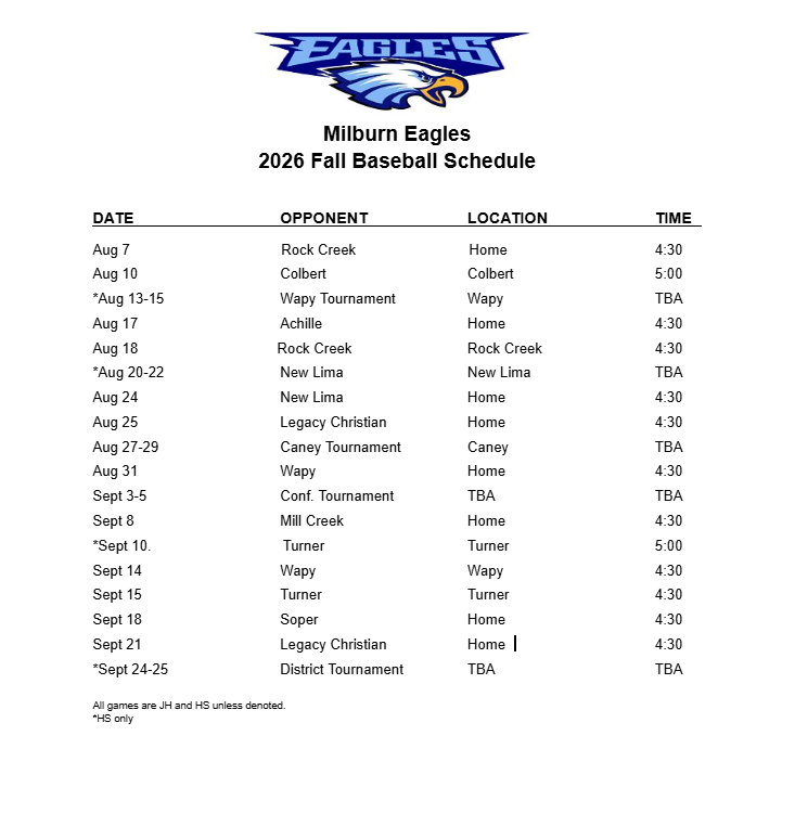 2026-27 Sports Schedules