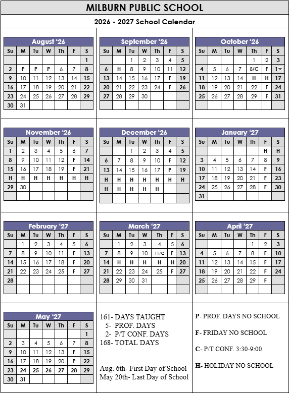 2026-27 Academic Calendar