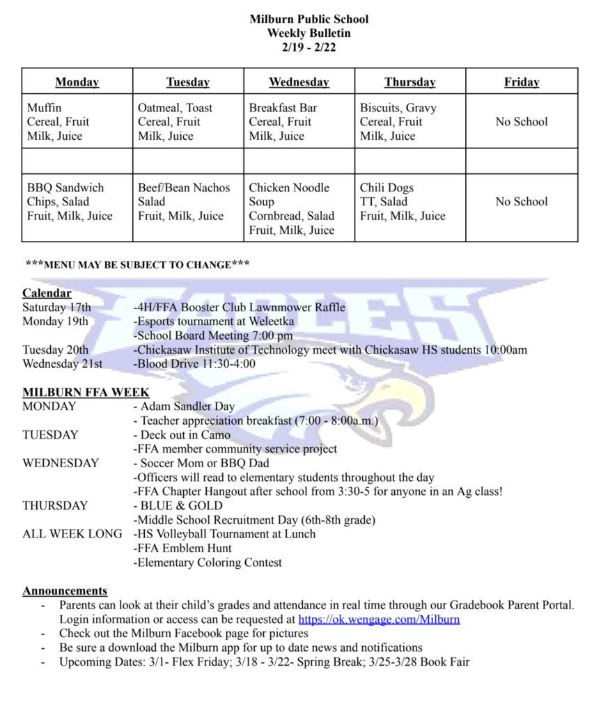 Weekly Bulletin