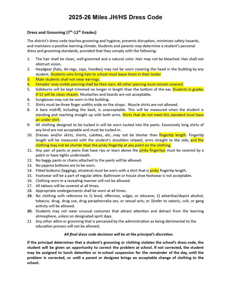 25-26 Dress Code