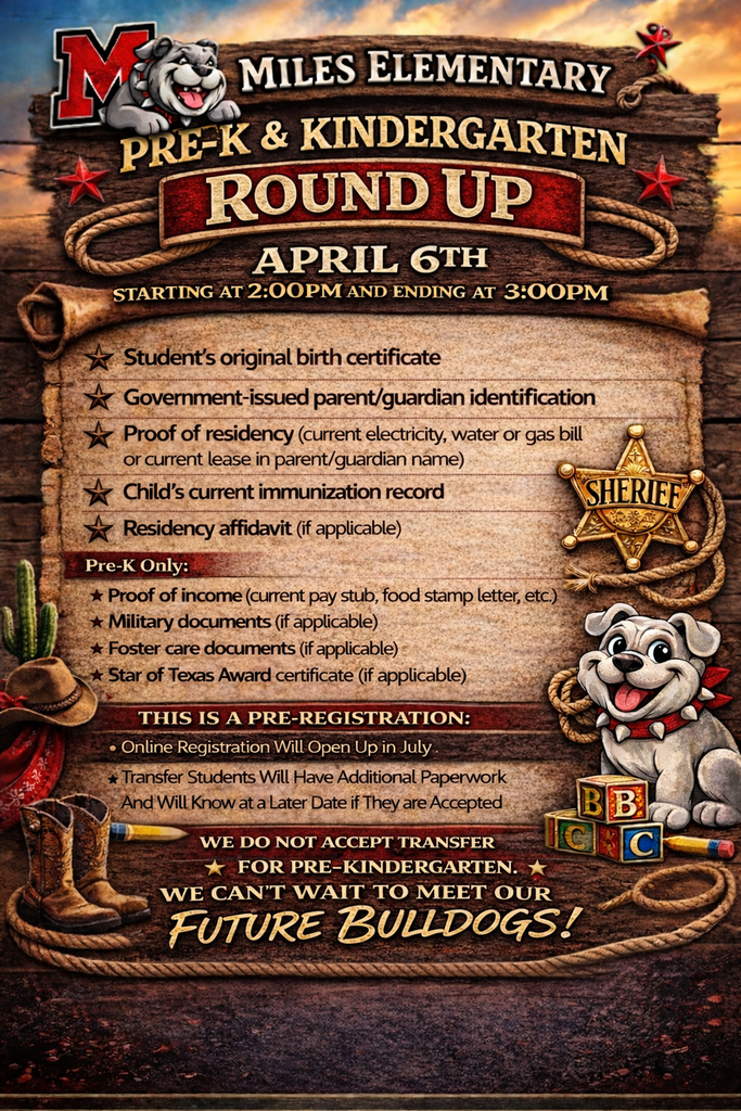 PreK and Kinder Round up English