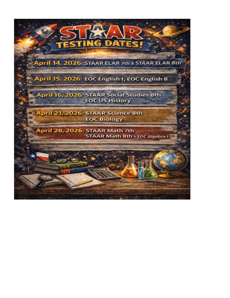 Secondary Testing Dates