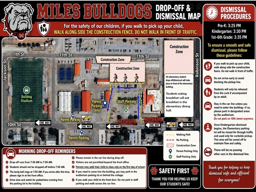 Drop off and Dismissal