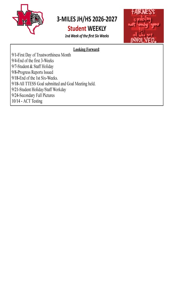 Secondary Student Weekly-3