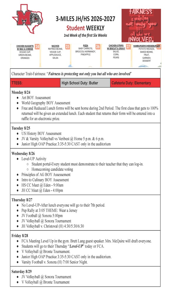 Secondary Student Weekly-3