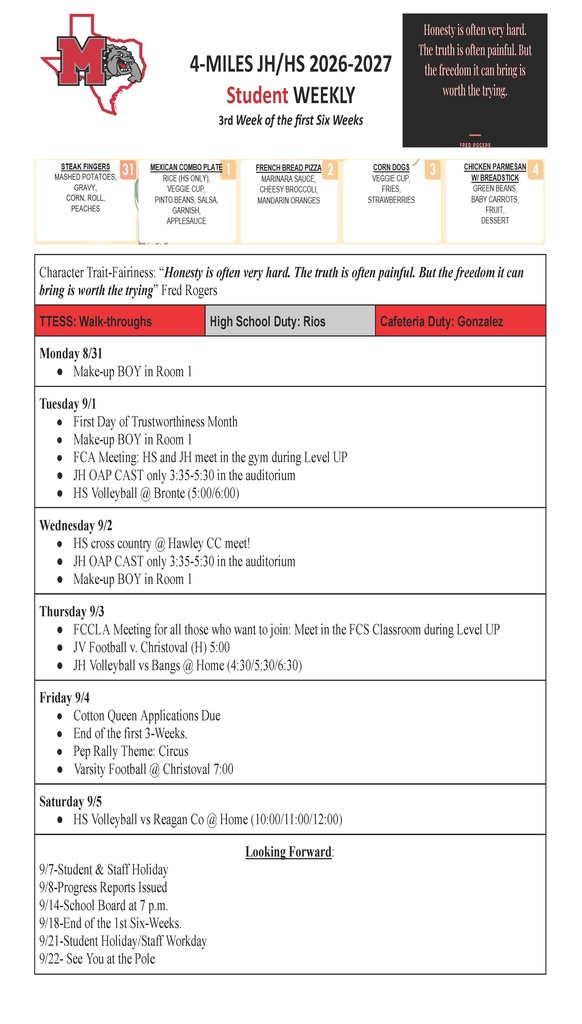 Secondary Student Weekly-4