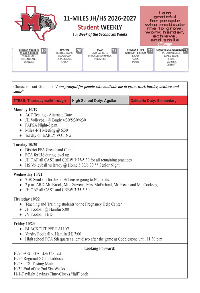Secondary Student Weekly-11