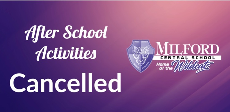 due to in climate weather, all afterschool activities, including crap are canceled for today, December 10.