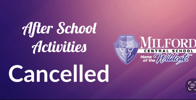 after school activities including CROP are cancelled 