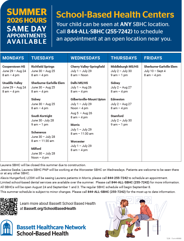 SBH Summer Hours