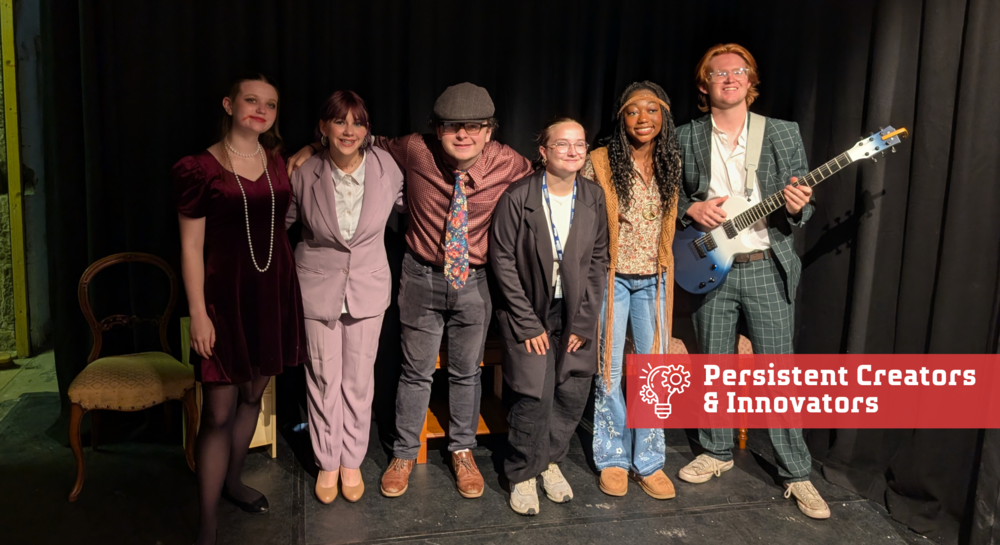 Group  photo of students on stage