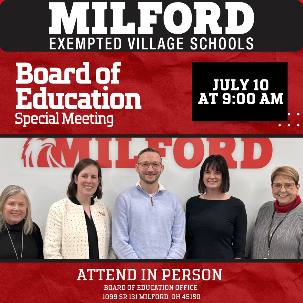Board of Education Special Meeting - July 10
