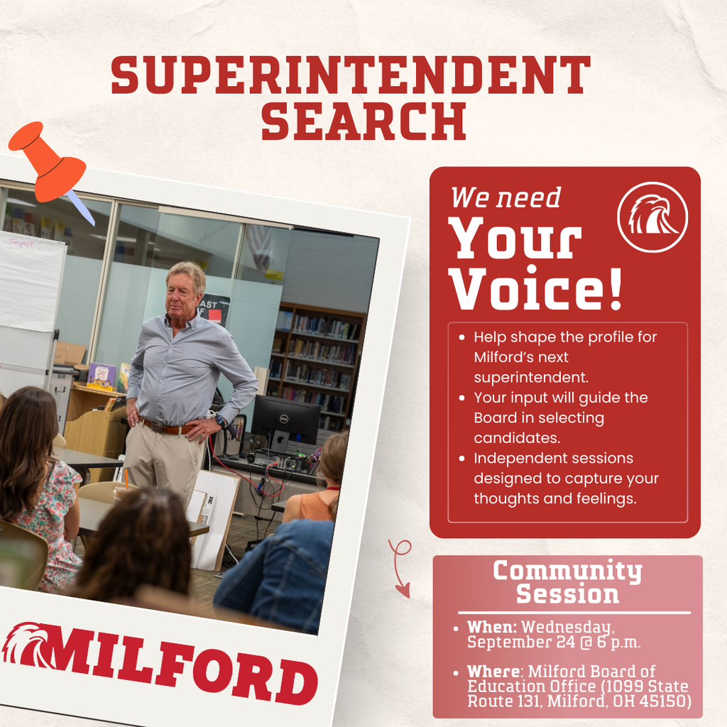 Superintendent Search - Your Voice Matters Graphic