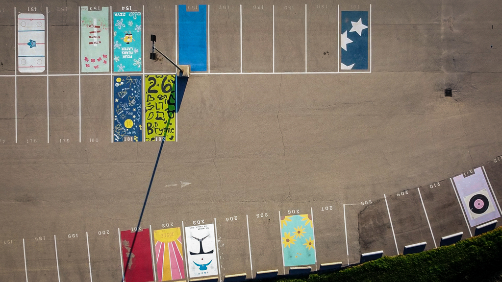 Painted Parking Spaces