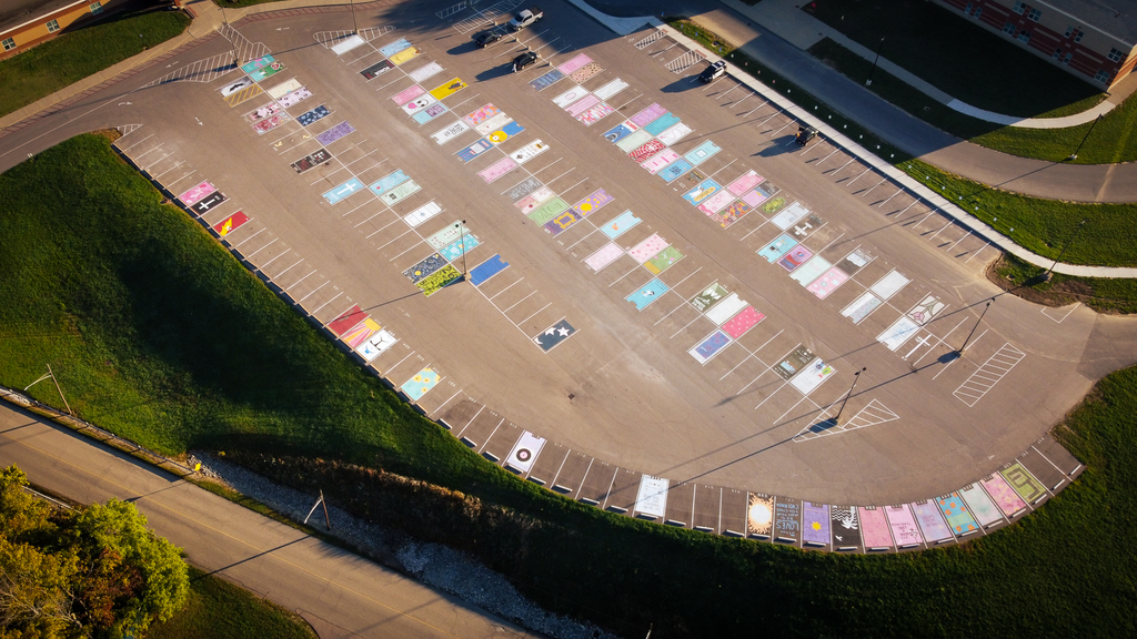 Painted Parking Spaces