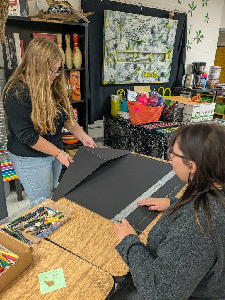 Students creating a circus costume