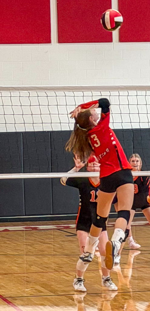 A girl going to spike a ball