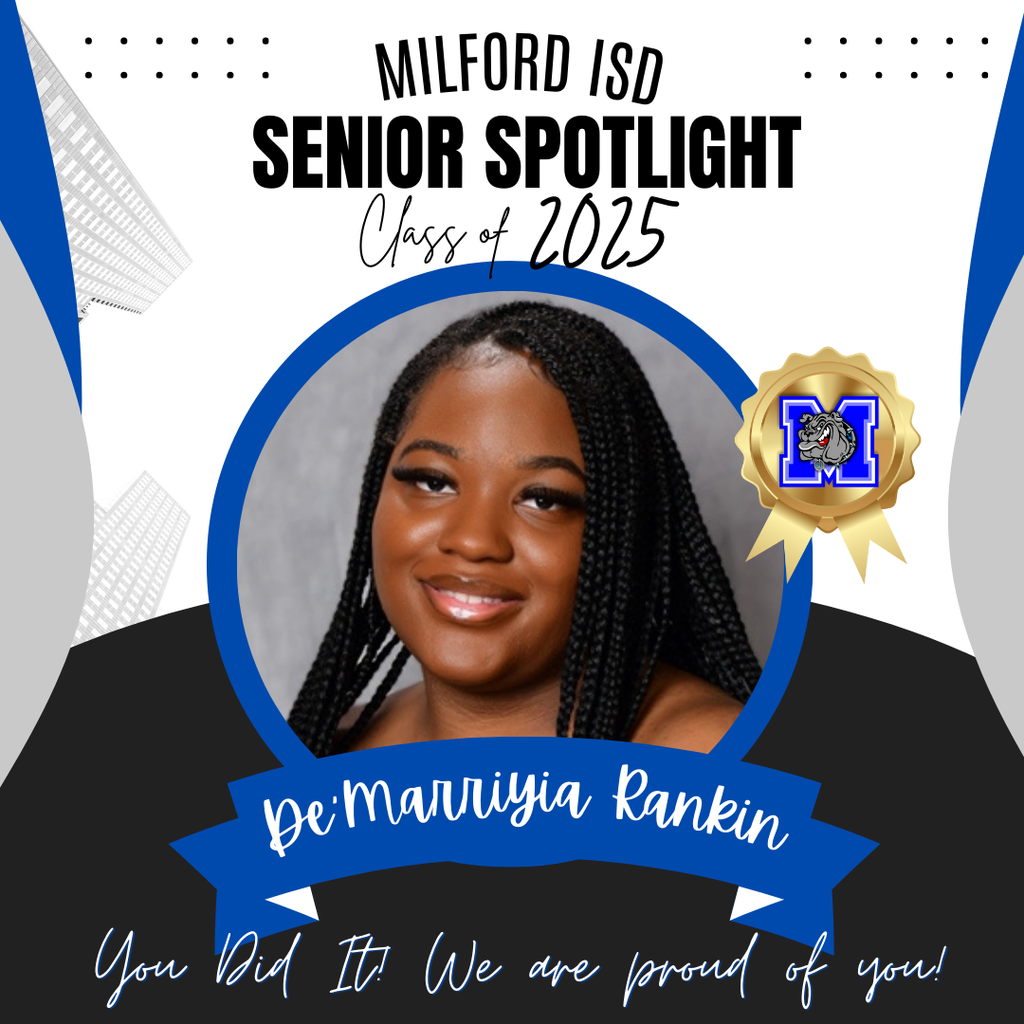 🎓 Senior Spotlight 🎓 As graduation day approaches, we’re celebrating our incredible seniors! 🌟 Congratulations, De'Marriyia! We can’t wait to see all the amazing things you’ll accomplish! 🎉💙