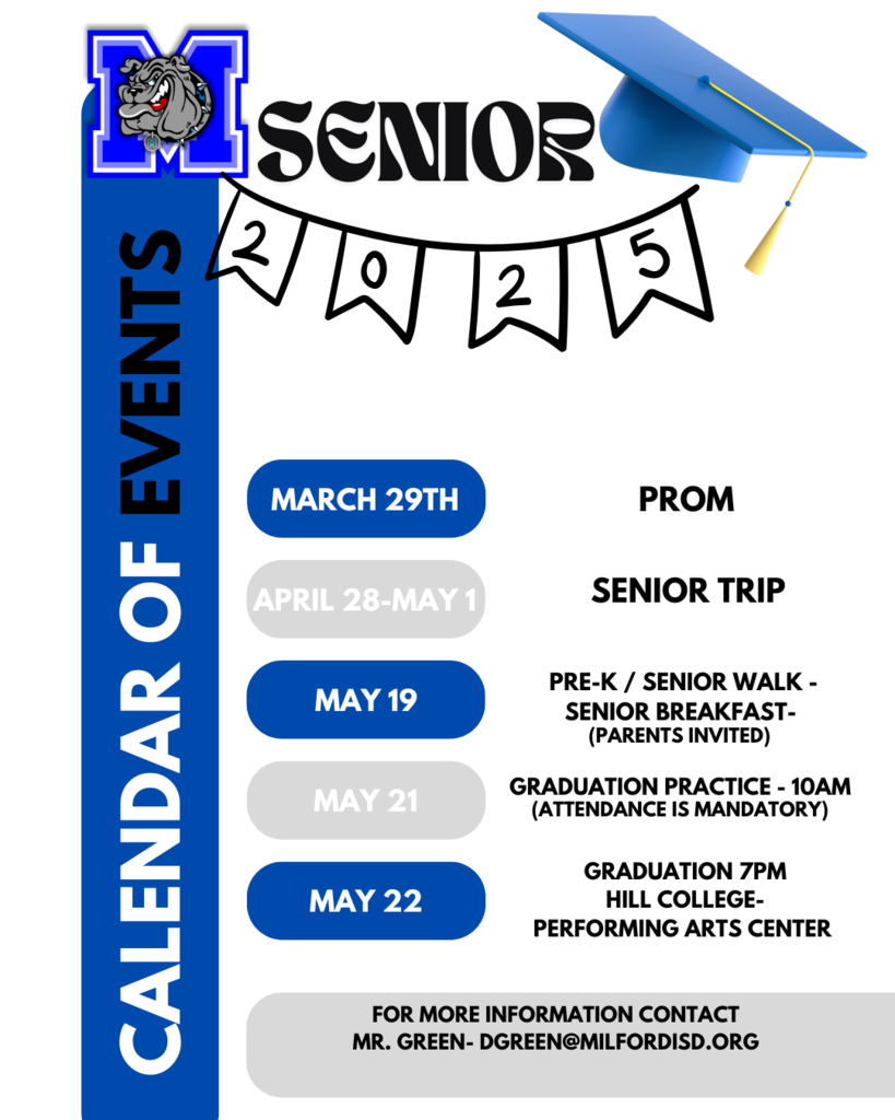 Upcoming Senior Events 2025
