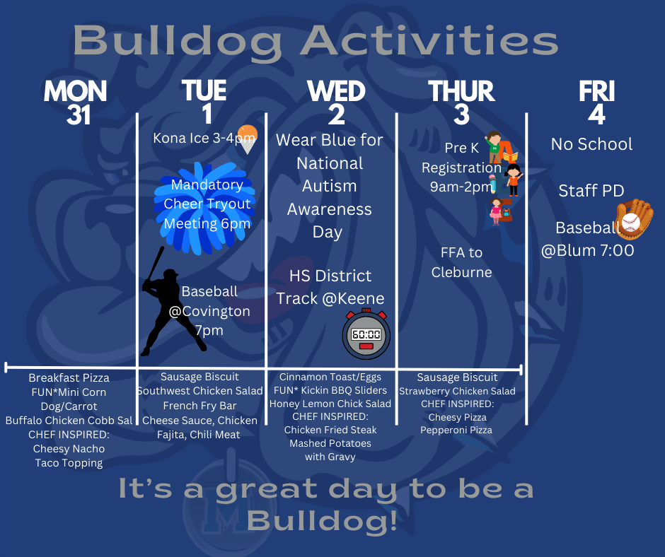 Next week at MISD