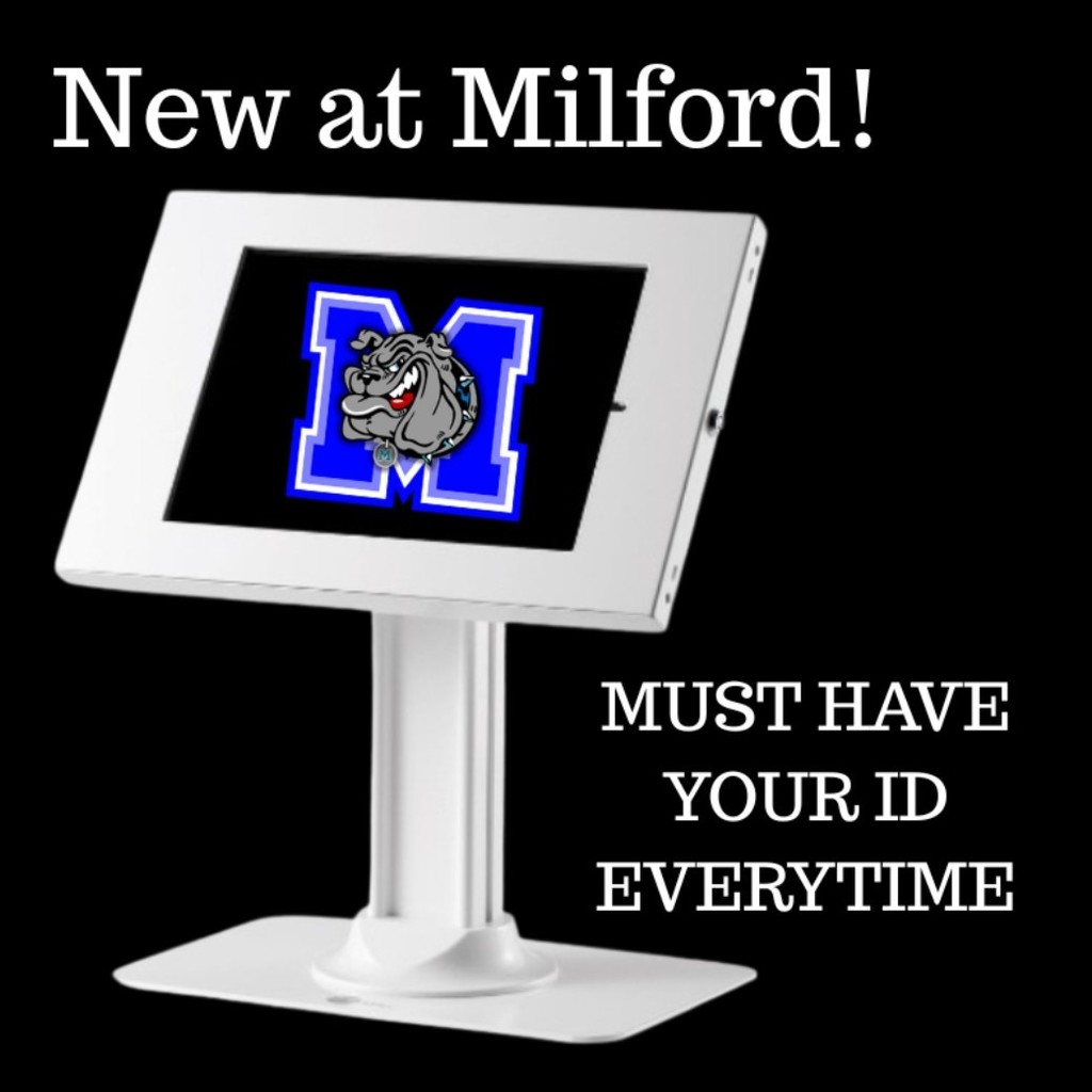 🚨

We’ve been busy this summer making Milford even safer! 💙🐾

Starting this school year, all visitors must have a valid photo ID every time you enter the building. You’ll scan it at our new security kiosk before gaining access.

🚪 Please note: Our front door will remain locked — you’ll need to ring the bell for entry.

📌 Parents: This is also how you’ll check your child(ren) out — so don’t forget your ID, every single time!

We appreciate your help in keeping our Bulldogs safe. 🏫🔐
#TheBulldogWay #SafeAndSecure #MilfordISD