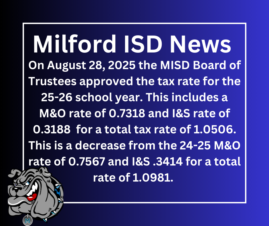 Board approves budget and tax rate for 25-26 school year.