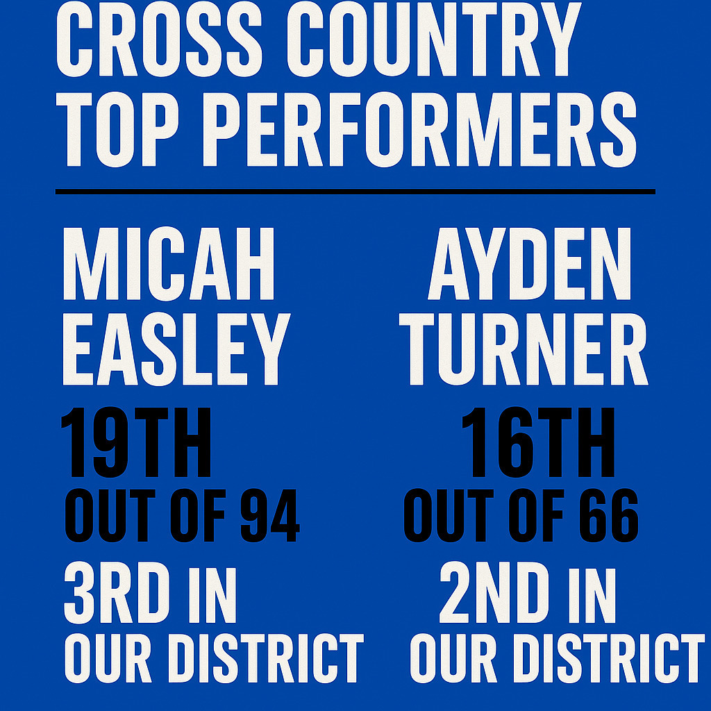 🐾🏃♂️ Cross Country Top Performers 🏃♀️🐾
Yesterday our Bulldogs ran hard and left it all on the course! 💙🤍
Micah Easley – Placed 19th out of 94 JH runners & finished 3rd in our district 👏
Ayden Turner – Placed 16th out of 66 Varsity runners & came in 2nd in our district 💪
Proud of the grit, heart, and Bulldog determination they showed. 🐶🔥
#MilfordBulldogs #TheBulldogWay #CrossCountry