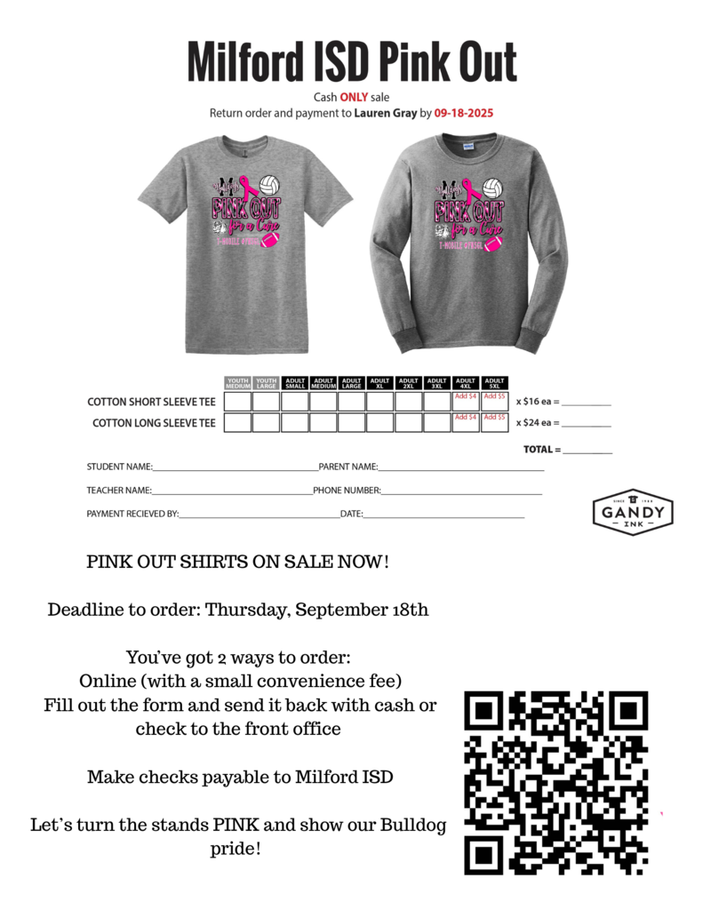 Last Day for Pink Out orders