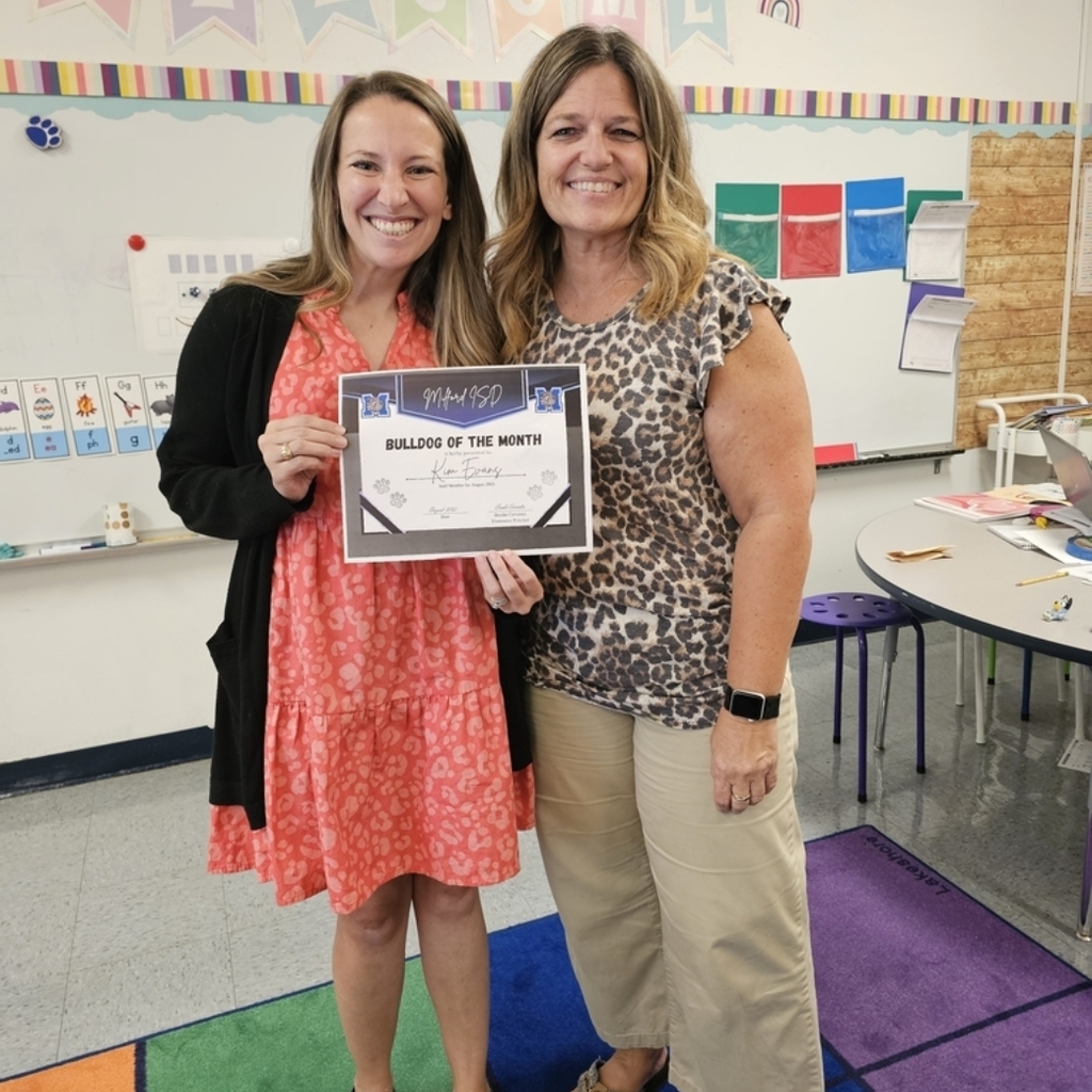 📚✨ Milford ISD is proud to recognize our Elementary Teacher of the Month! Thank you for your hard work, dedication, and the positive impact you make on our students each day. 🐾💙 #TheBulldogWay