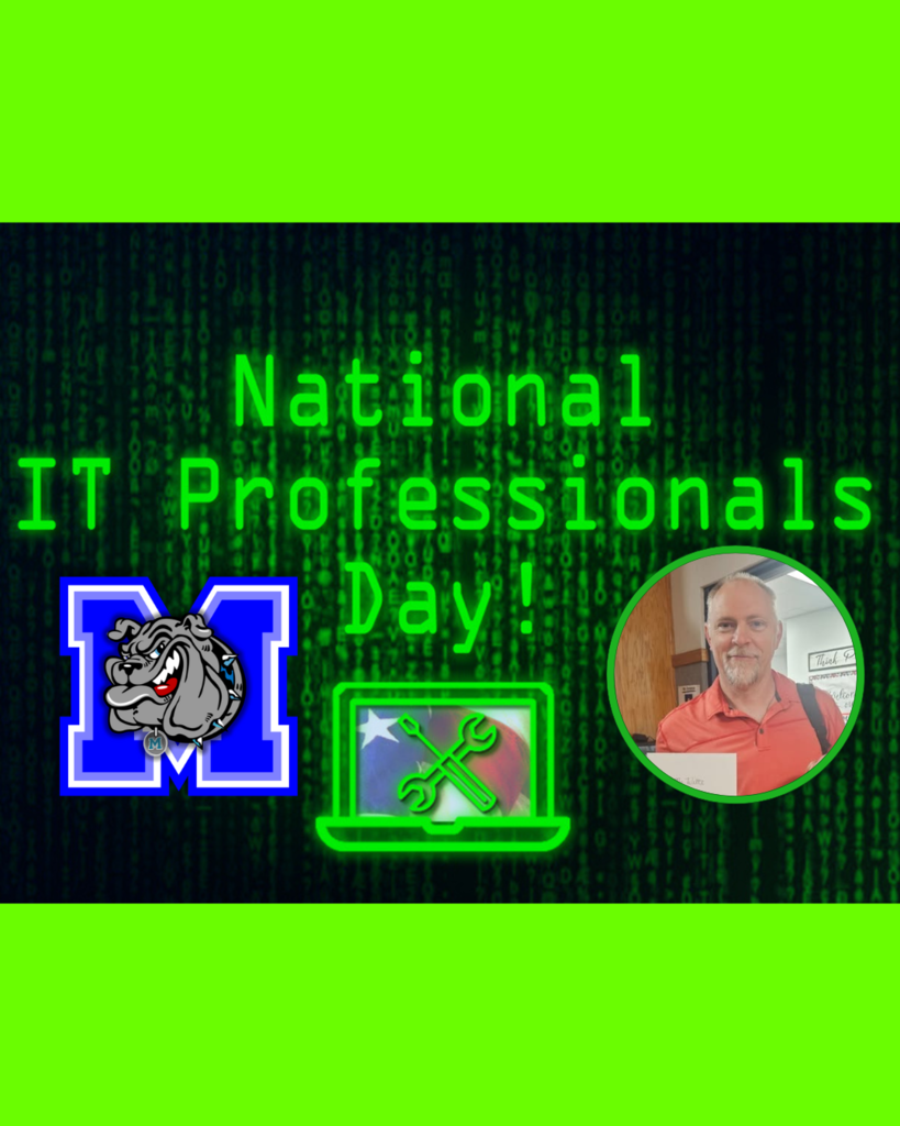 👨‍💻 Yesterday was IT Professionals Day, and we want to give a shoutout to Mr. Witte, who keeps everything running smoothly! His hard work ensures that our students and teachers have reliable access to the tech tools they need. Thank you for all that you do! #ITProfessionalsDay