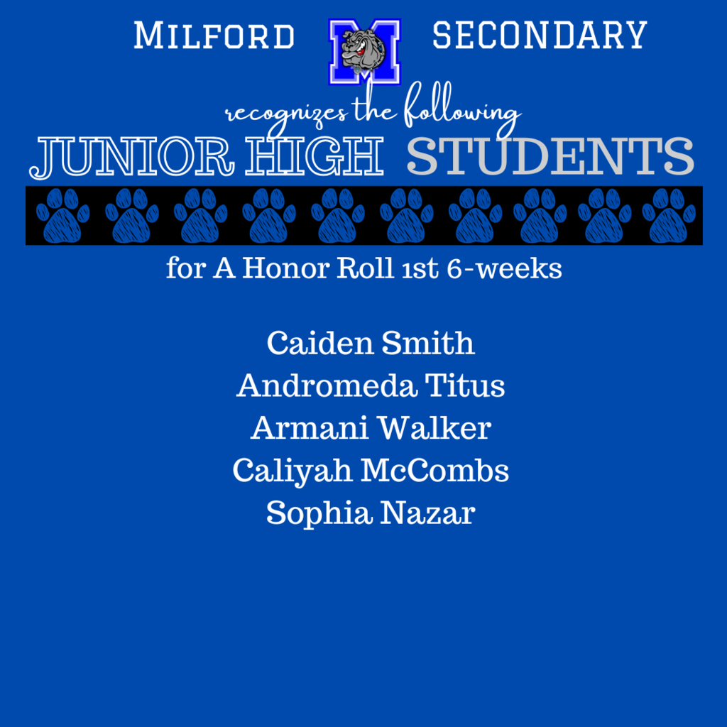 Bulldog Excellence on display! Congratulations to all our Elementary students who achieved A & A/B Honor Roll for the 1st 6 weeks. We’re so proud of your effort, dedication, and success! 💙🐾