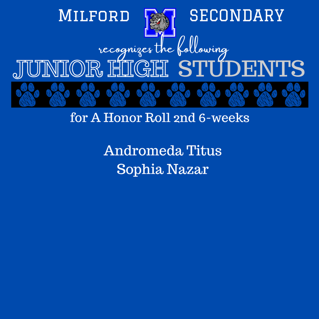 Bulldog Excellence on display! Congratulations to all our Secondary students who achieved A & A/B Honor Roll for the 1st 6 weeks.  We’re so proud of your effort, dedication, and success! 💙🐾