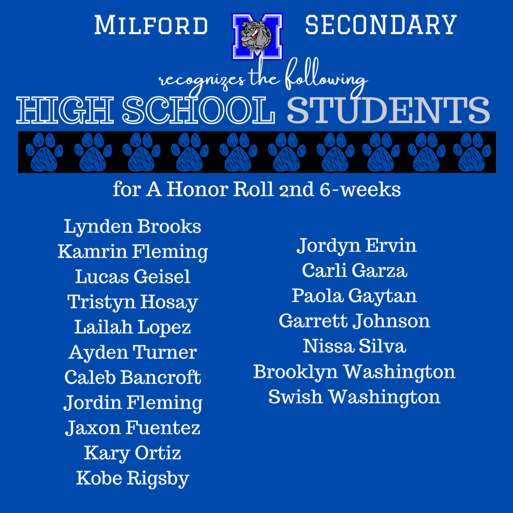Bulldog Excellence on display! Congratulations to all our Secondary students who achieved A & A/B Honor Roll for the 1st 6 weeks.  We’re so proud of your effort, dedication, and success! 💙🐾
