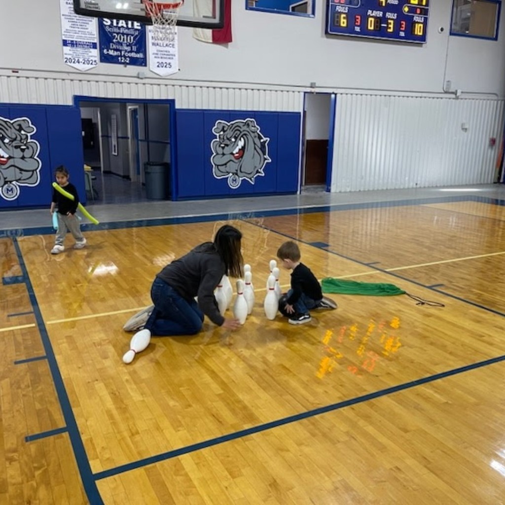 Today we had partner PE with Coach Turner’s 11th-grade psychology class. They came over to interact with our Pre-K students, and it went really well!