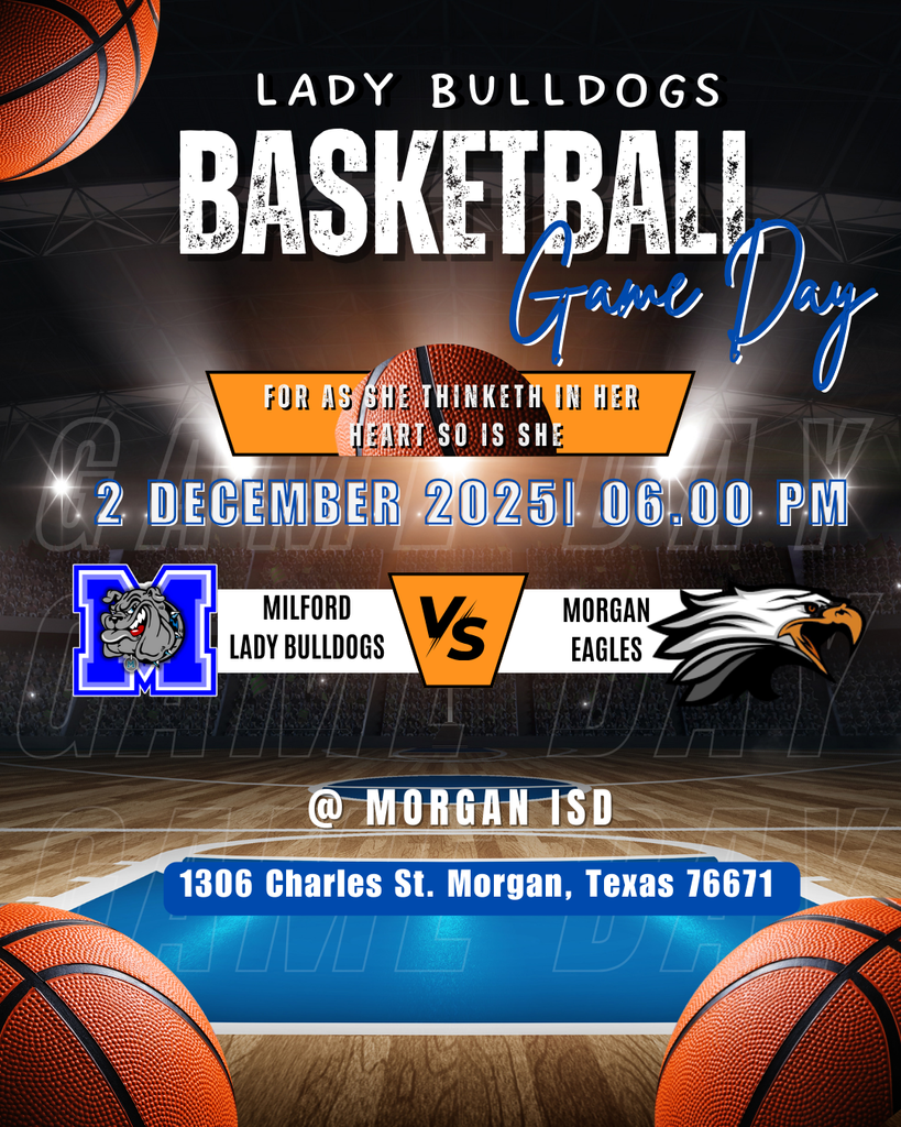 🏀 Varsity Lady Bulldogs Game Day! 🏀 Tonight at 6:00 PM vs. Morgan Eagles  Let’s pack the stands and cheer loud for our Lady Bulldogs! 💙🐾🔥
