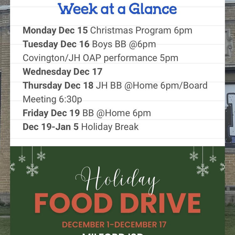 next week at misdMISD