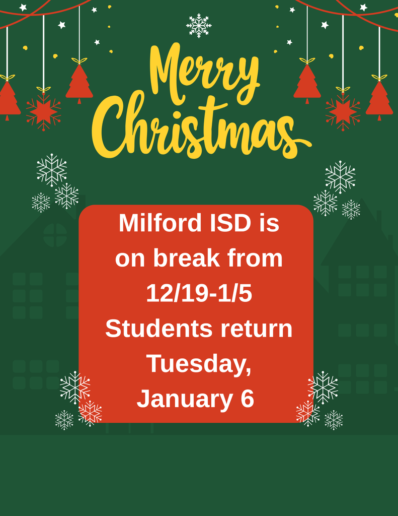 Christmas Break dates 