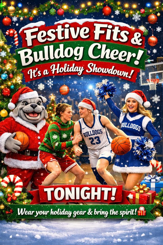 🎅🎄 Festive fits. Bulldog cheer. Big game energy.
Join us tonight for a Holiday Showdown you won’t want to miss! 🐾🏀