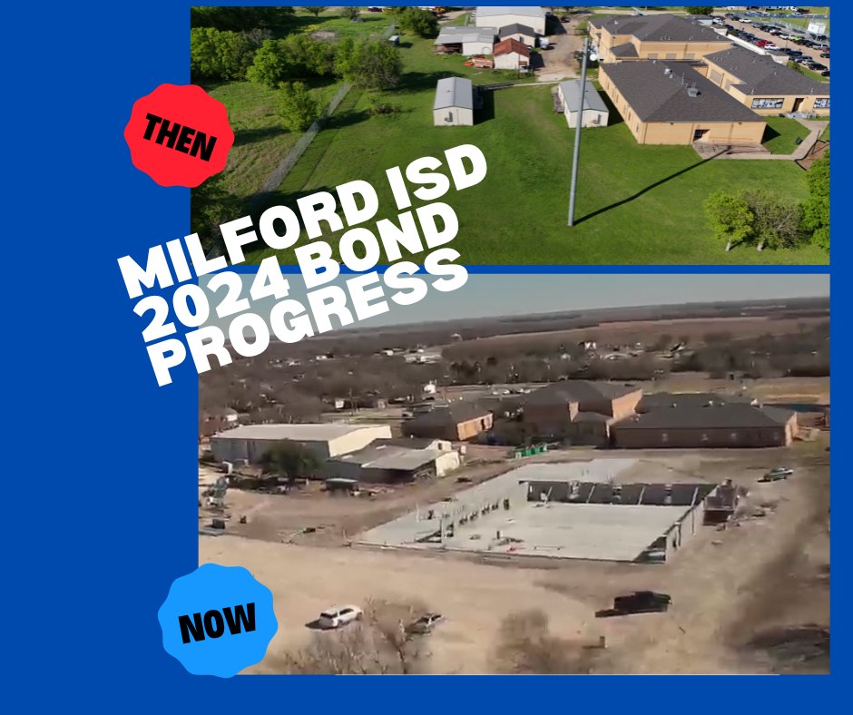 2024 Bond update picture- cinder blocks framing new gym