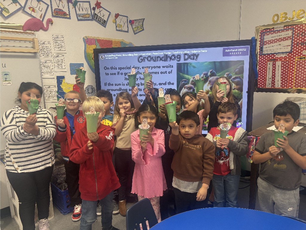 Happy Groundhog Day! 🌤️ Today our 1st grade Bulldogs became authors, writing creative stories all about the groundhog and his “larger than life” personality. So much imagination packed into one classroom! 🐾📚