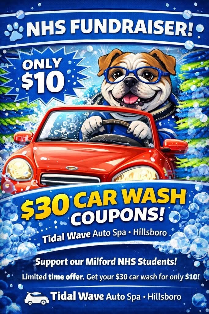 It’s 80° in Texas ☀️ which means it’s the PERFECT day to grab a car wash from our NHS students!
Get a $30 car wash for only $10 🚗💦
You can’t beat that deal — and you’re supporting our students at the same time!
Grab yours today!