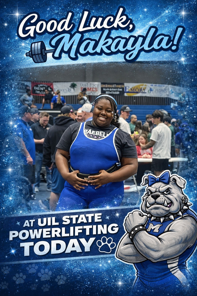 💙✨ GOOD LUCK, MAKAYLA! ✨💙
Our girl is headed to the UIL State Powerlifting Meet today! 💪👑
Strong, confident, and representing Milford with pride—go show them what a Lady Bulldog can do! 🐾🔥
We are SO proud of you and cheering you on every lift! 💙✨
#LadyBulldogs #BulldogNation #UILState #PowerliftingStrong #GirlsWhoLift #TheBulldogWay #GoMakayla
