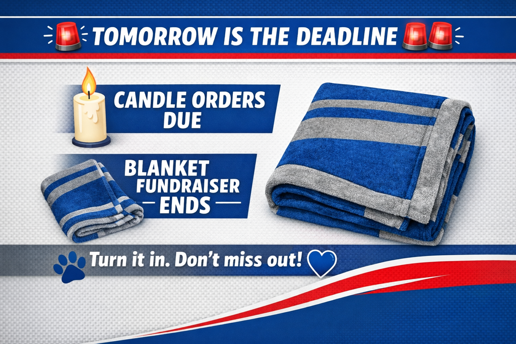 ⚡ LAST CALL, BULLDOG NATION ⚡  🕯️ Candle Orders ✔️ Forms & Money Due TOMORROW  🐾 8th Grade Blanket Fundraiser ⏰ ENDS TOMORROW  Get it in before it’s too late! 💙🔥 #BulldogNation #TheBulldogWay