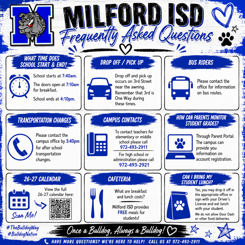 Milford ISD Frequently Asked Questions 