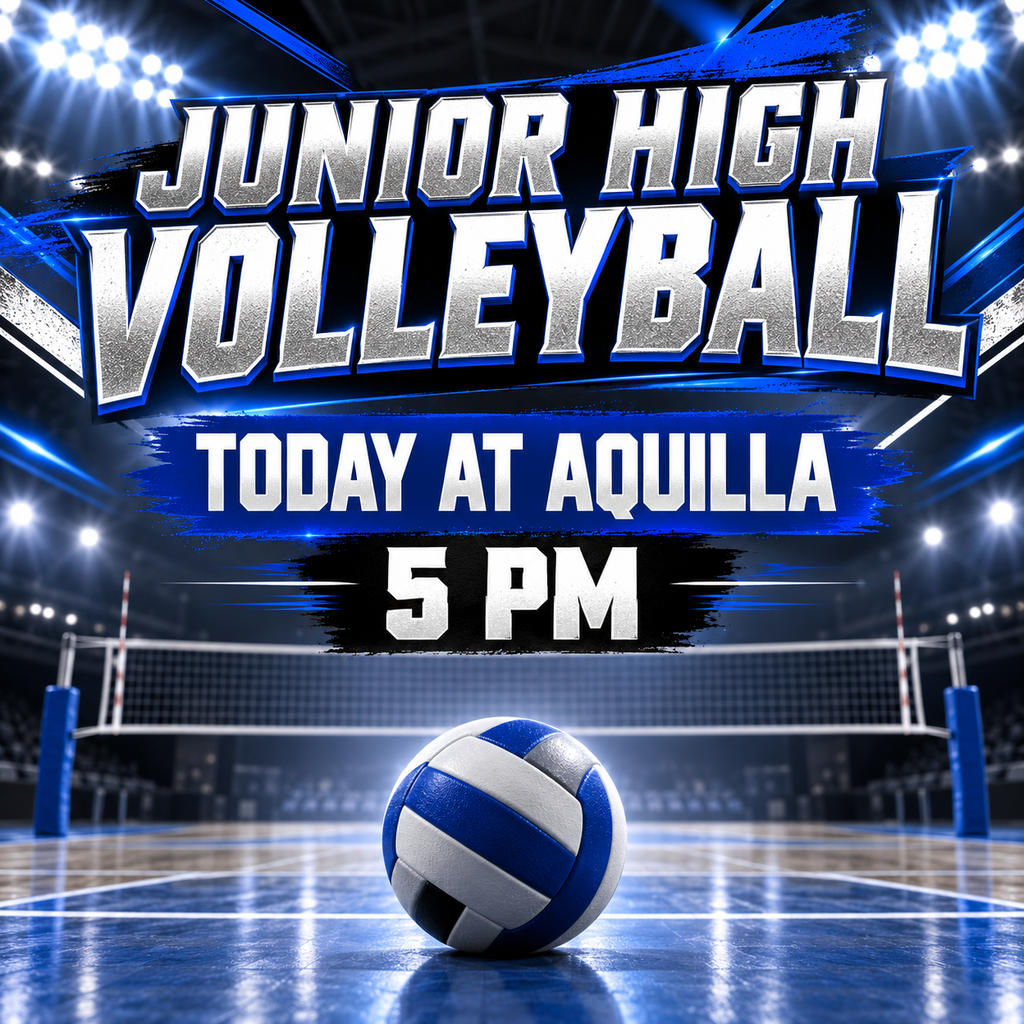 🏐 Junior High Volleyball is on the road today!
📍 Aquilla
⏰ 5 PM
Let’s go, Lady Bulldogs! 💙🖤🤍 #MilfordBulldogs