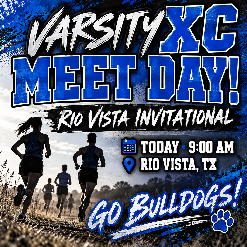 🏃♀️💨🏃♂️ IT’S MEET DAY, BULLDOGS! 💙🖤
Our Varsity Cross Country runners are headed to Rio Vista TODAY and ready to hit the course! 👟🔥
Run strong. Run tough. Run THE BULLDOG WAY! 💪🐾
📍 Rio Vista
⏰ 9:00 AM
Good luck, Bulldogs! 💙🖤🤍
#MilfordBulldogs #BulldogWay #VarsityXC #MeetDay #RunBulldogsRun