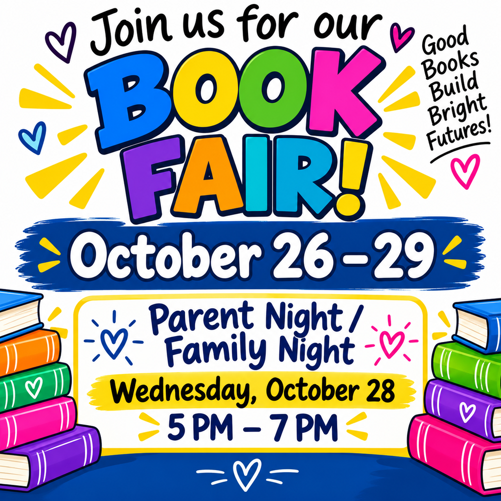 📚🎉 THE COUNTDOWN IS OVER, BULLDOGS! 🎉📚 Our BOOK FAIR starts TOMORROW! 🐾💙 Get ready to explore shelves full of exciting stories, new adventures, and books your kiddos won't want to put down! 📖✨ 📅 October 26–29 💰 Don't forget! You can still add money to your student's eWallet for an easy, cash-free shopping experience! 🌟 PARENT NIGHT / FAMILY NIGHT 📅 Wednesday, October 28 ⏰ 5 PM – 7 PM We can't wait to see our Bulldogs fall in love with reading, one book at a time! 💙📚🐾 #MilfordISD #BulldogPride #BookFair