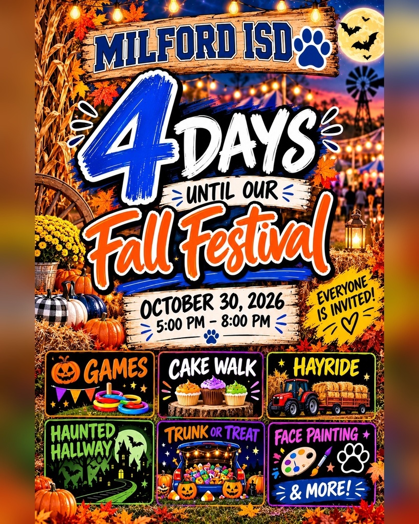 🎃🍂 The countdown is ON for the Milford Fall Festival! 🍂🎃  THIS FRIDAY | 5PM–8PM 🎉🐾  🌧️ We see that rain is a possibility, but don't worry… WE HAVE A BACKUP PLAN! ☔️  🌧️☀️ RAIN OR SHINE, THE FUN IS ON!