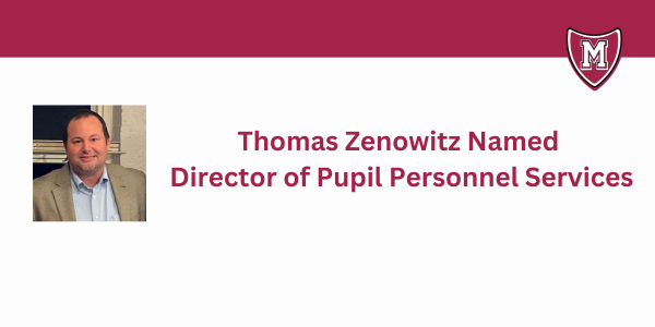 Thomas Zenowitz Named Director of Pupil Personnel Services