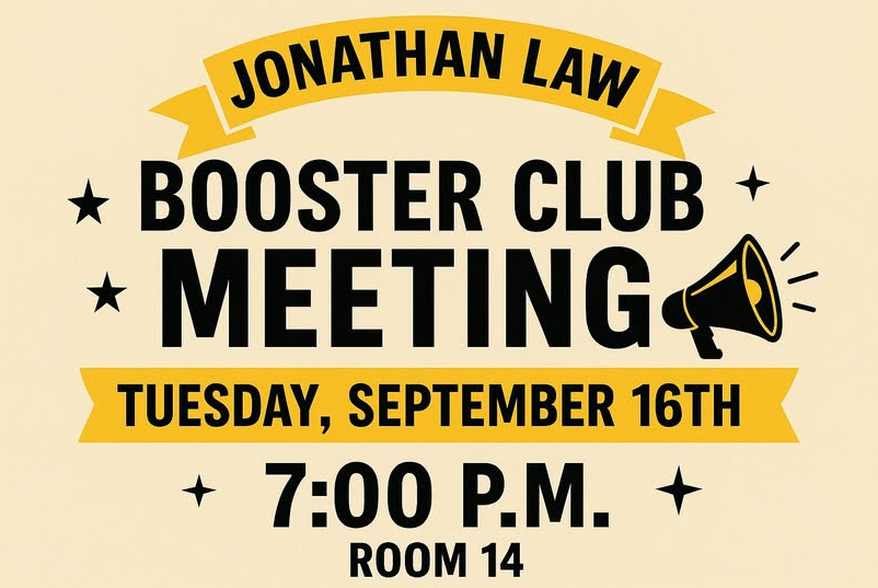 1st Booster Club Meeting scheduled for Tuesday, September 16th at 7:00pm